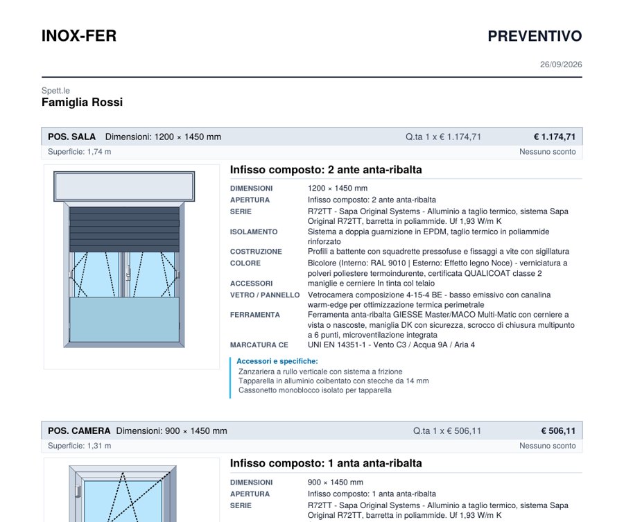 Preventivo in PDF
